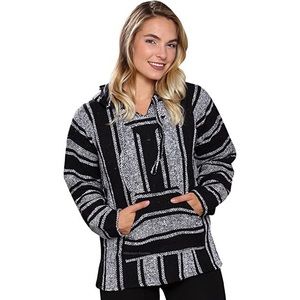 Baja unisex pullover poncho hoodie